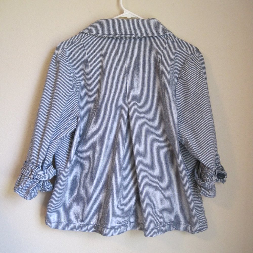 Kikit jeans pea coat jacket sz L women - Picture 3 of 8